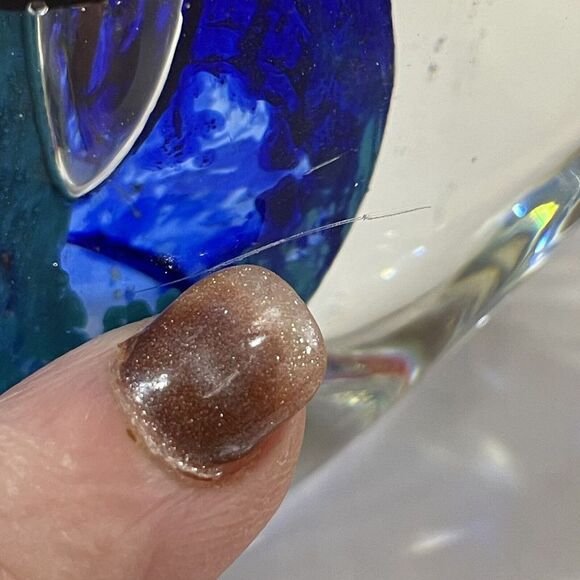 Murano‎ Style Art Glass Paperweight Aquarium Fish Seahorse Colorful Decor - Picture 8 of 8